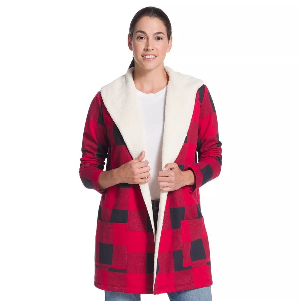 Eddie Bauer Sherpa Lined Open-Front Cardigan 3X